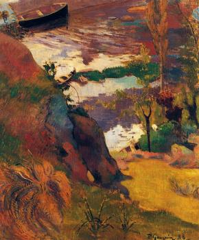 Paul Gauguin : Fishermen and Bathers on the Aven